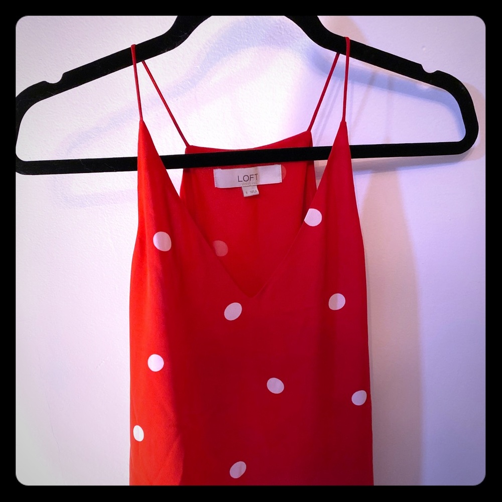 Loft last season polka dot tank
